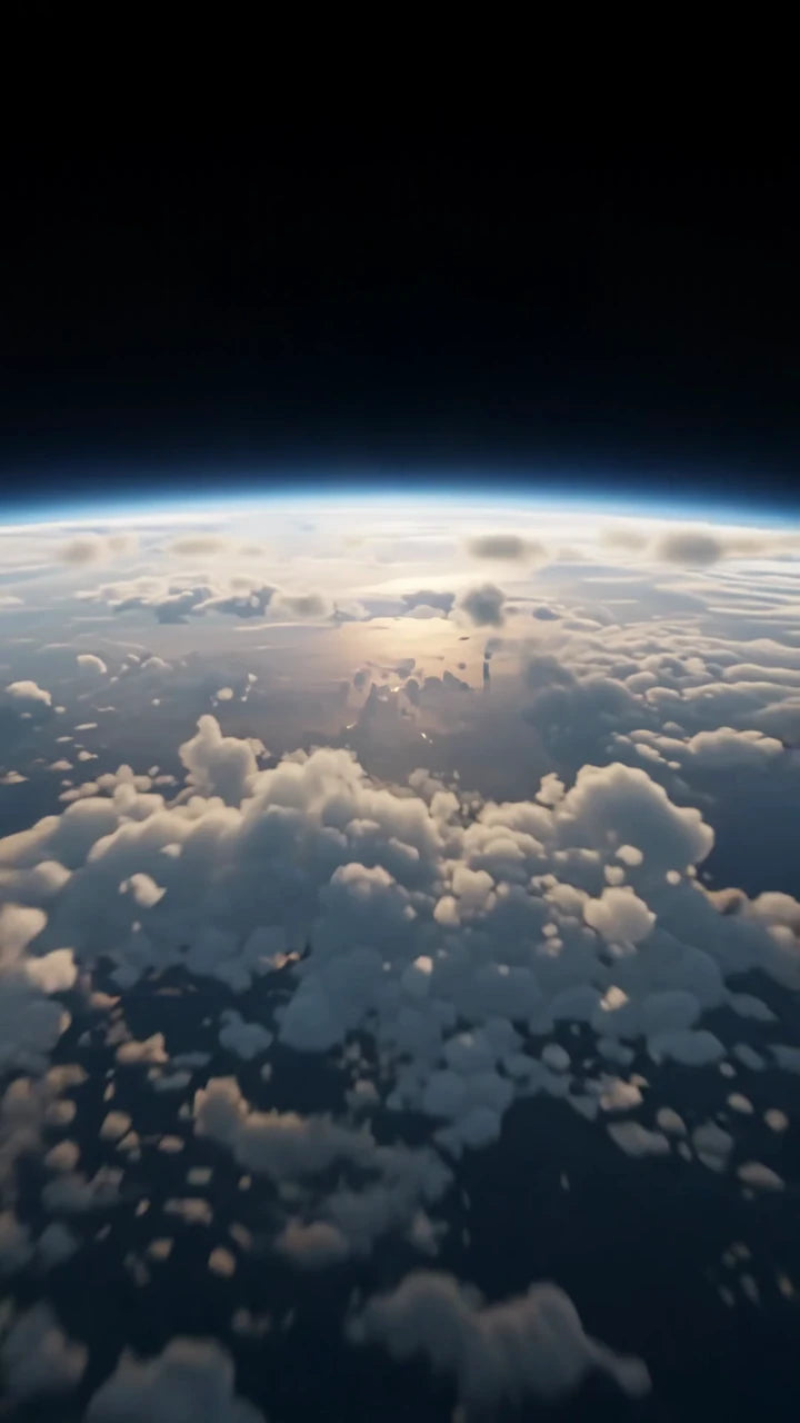 Sunrise above the clouds at the start of the GreenNature film